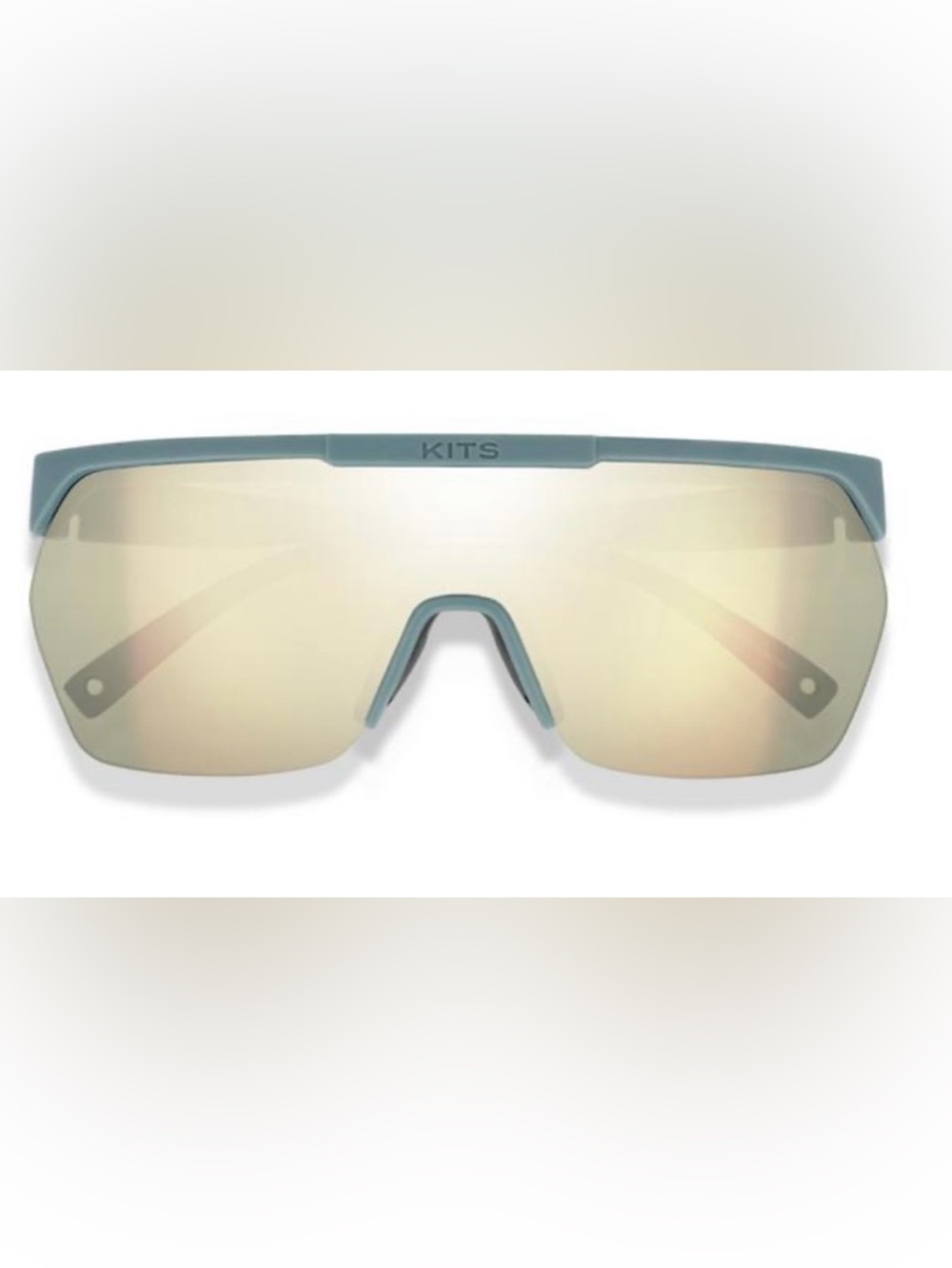 KITS Sport Shield Sunglasses in Teal with Gold Mirror Lenses